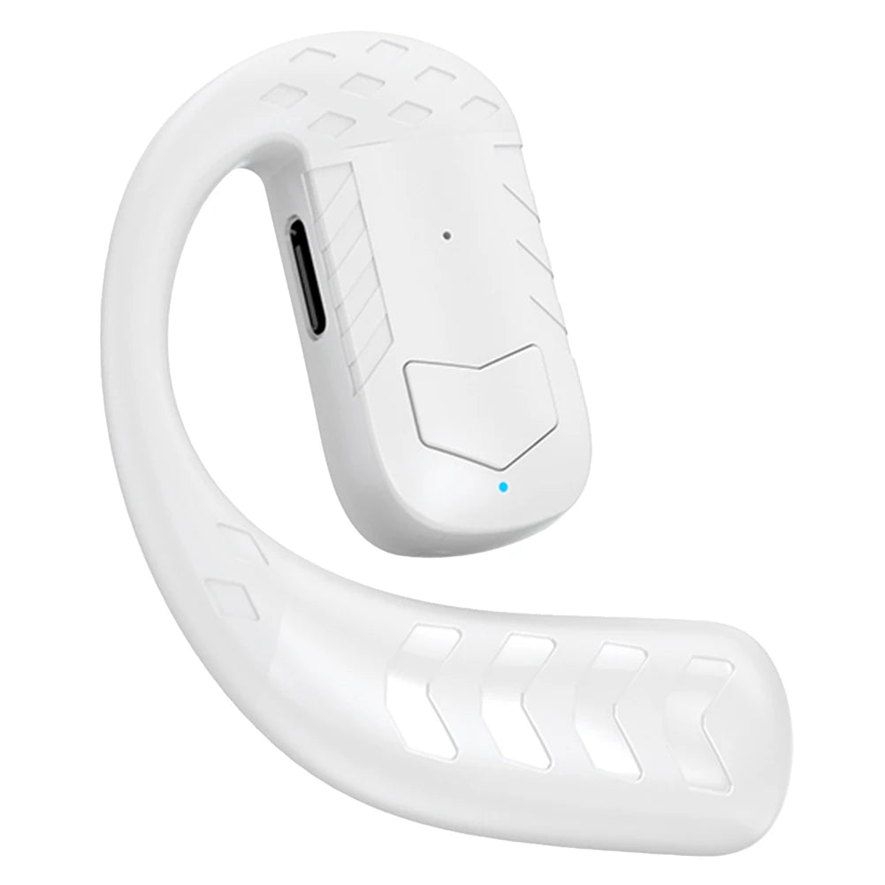 Handsfree Bluetooth Headset – Single Ear Hook Earpiece with Noise Cancelling Mic, Waterproof Design for Android, iPhone & Samsung
