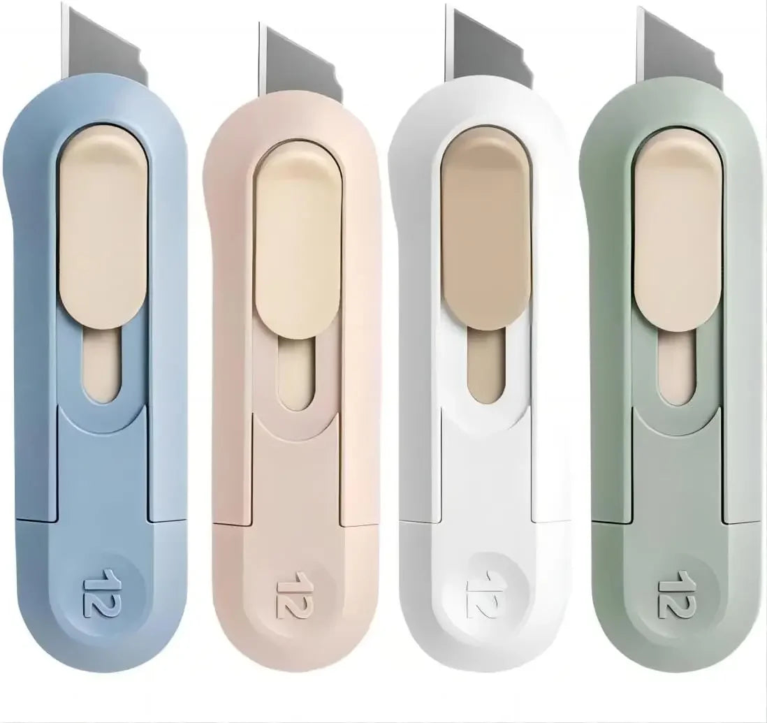 Portable Box Cutter Set (6 Boxes) – Retractable Mini Utility Knife for Office, Home & Crafts