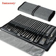 24 PCS Paint Brush Set with 23 Shapes & Mixing Knife – Acrylic, Oil & Watercolor Brushes with Storage Case