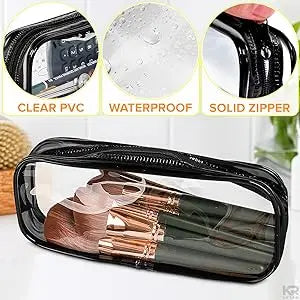Transparent Large Capacity Pencil Case – Simple Zipper Pen Pouch for School & Office