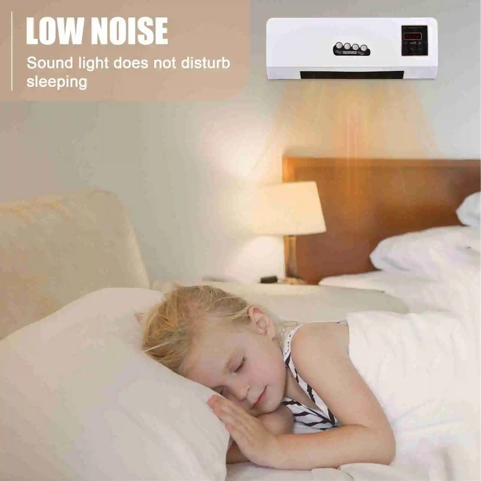 2-in-1 Wall-Mounted Heater & Fan – Digital Display, Nature Wind Mode & Timer for Home/Office/Dormitory
