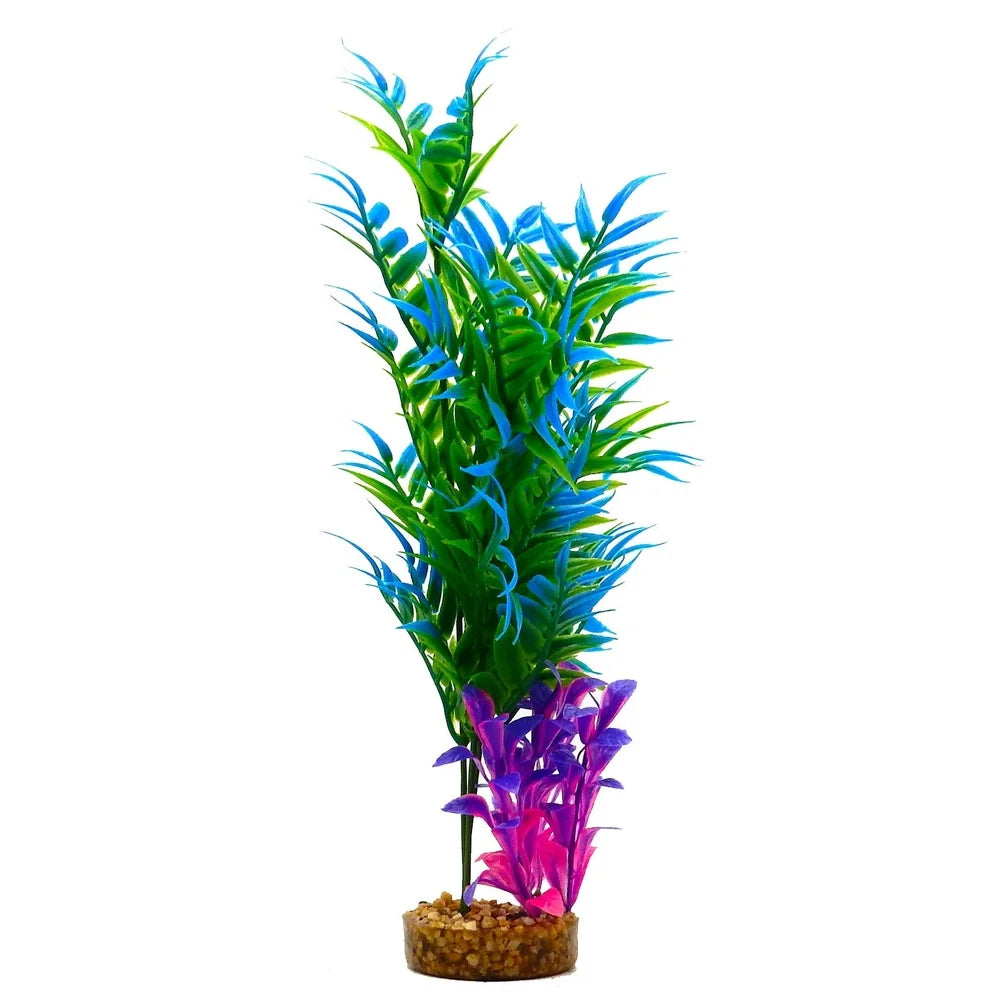 Aqua-Life Faux Maidenhair Fern Set (3 Pack) – Weighted Base Aquarium & Terrarium Plant Decoration 🌿