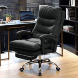 💺 Comfortable High-Back Office Chair – Leather Executive Desk Chair with Footrest & Swivel Function for Home & Gaming