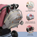 3-in-1 Diaper Bag Backpack with Foldable Baby Bed – Waterproof Travel Baby Bag with USB Charging | Multi-Function Changing Bed Backpack