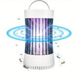 360° Electric Bug Zapper Fan 3-in-1 – 1,800 mAh Rechargeable UV Trap & Portable Waterproof Insect Killer for Camping & Fishing