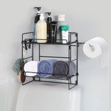 2-Tier Stackable Stainless Steel Storage Rack – Space-Saving Organizer for Bathroom & Kitchen