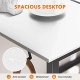 1- Product Title: Sleek Compact Computer Desk with Side Storage Bag & Headphone Hook