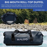 Maloo waterproof dry bag duffel – roll-top 40L/60L/100L duffel keeps gear dry for kayaking, rafting, boating & camping