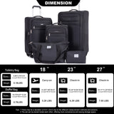 5-Piece Expandable Softside Luggage Set – Lightweight Travel Spinner Cases + Duffel Bag