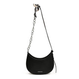 Women’s Crescent Hobo & Crossbody Bag – PU Leather Solid Colour Adjustable Strap for Work & Travel