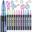 Outline Shimmer Markers – 12-Pack Metallic Glitter Gel Pens for Coloring, Crafts & Gifts 🌈