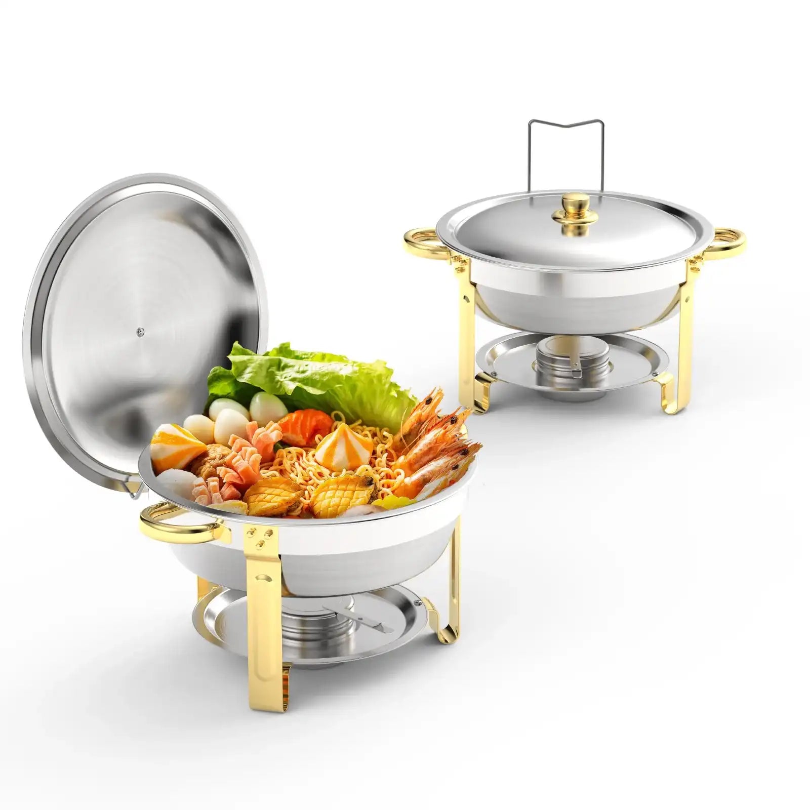 Roomark 9QT Chafing Dish Buffet Set – High-Grade Stainless Steel Catering Warmer with Thick Frame, Complete Set for Parties, Weddings & Events