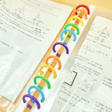 50-Piece Plastic Ring Binder Hoops – 15/20/28/32/40 mm Loose Leaf Binding Supplies