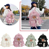 Cute Kawaii Large-Capacity Nylon Student Rucksack – Japanese Style Backpack for Teen Girls