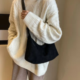 Women’s Vintage Suede Crescent Hobo Bag – Luxury Designer Shoulder Purse, Casual Crossbody Handbag & Retro Clutch