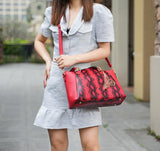 MKF Collection Addison Vegan Leather Snake-Embossed Tote Bag with Matching Wristlet