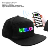 LED Programmable Bluetooth Hat – Editable Colorful LED Display Cap with App Control for Concerts, Festivals & Outdoor Parties