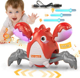Crawling Lobster Toy – Light-Up Musical Sensory Toy for Tummy Time, Walking & Dancing Interactive Gift for Boys & Girls