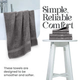 6-Piece 600 GSM 100% Cotton Towel Set – Ultra-Absorbent, Soft Bath Towels for Shower & Pool