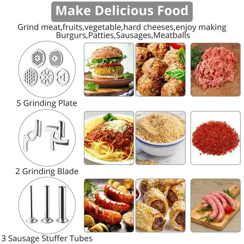 Stainless Steel Meat Grinder Attachment for Stand Mixer – Durable Food & Sausage Grinding Accessory for Home & Pro Kitchens 🍔🔪