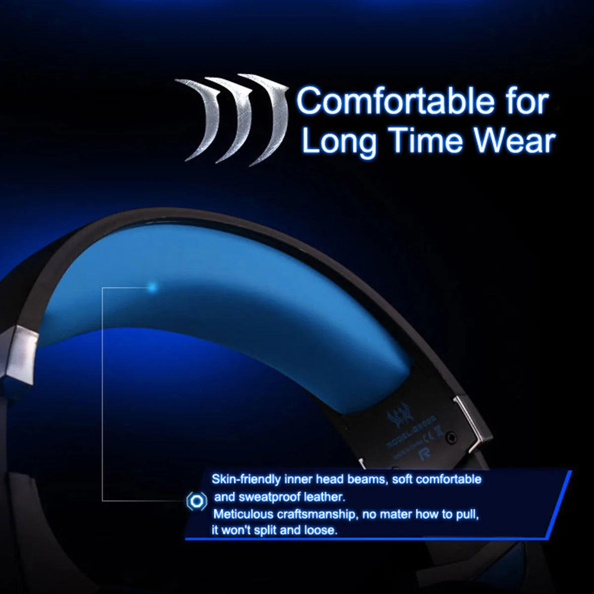 G2000 Gaming Headset – Deep Bass Stereo Wired Headphones with Mic & LED Lighting for PS5, PS4, Xbox, Laptop & PC Gamers