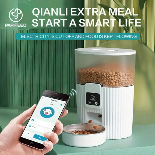 Papifeed Automatic Pet Feeder – Smart WiFi Cat & Dog Food Dispenser with Remote Control, Fixed Feeding Machine & Portion Scheduling