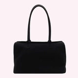 Unisex Suede Top-Handle Tote – Solid Colour Retro Handbag with Inner Pocket for Work & Travel