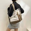 Color-Block Large Capacity Shoulder Bag – Casual School Tote for Women & Teens