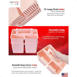 Shower Caddy & Organizer with Handle – 3-Compartment Portable Storage Bin for Bathroom, Dorm & Gym