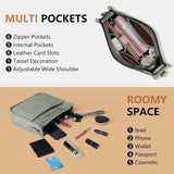 Women’s Hobo Crossbody Bag – 7-Pocket Shoulder Purse with Adjustable Guitar Strap | Modern Chic Handbag for Everyday Elegance