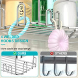 4-Pack Corner Shower Caddy with Soap Holder – No-Drill Adhesive Rust-Proof Shelves Black