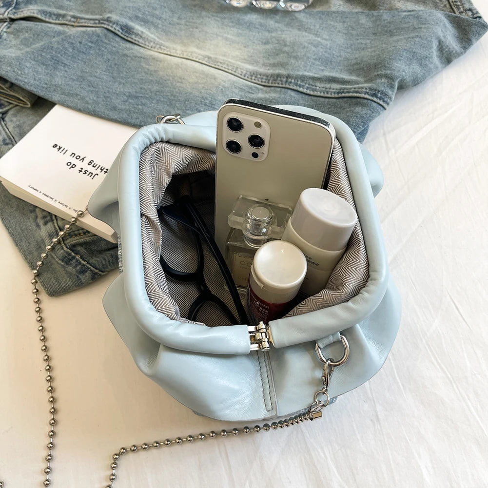 Women’s Denim Crossbody Chain Clutch – Stylish Hobo Purse & Evening Bag for Weddings, Parties & Bridal Fashion