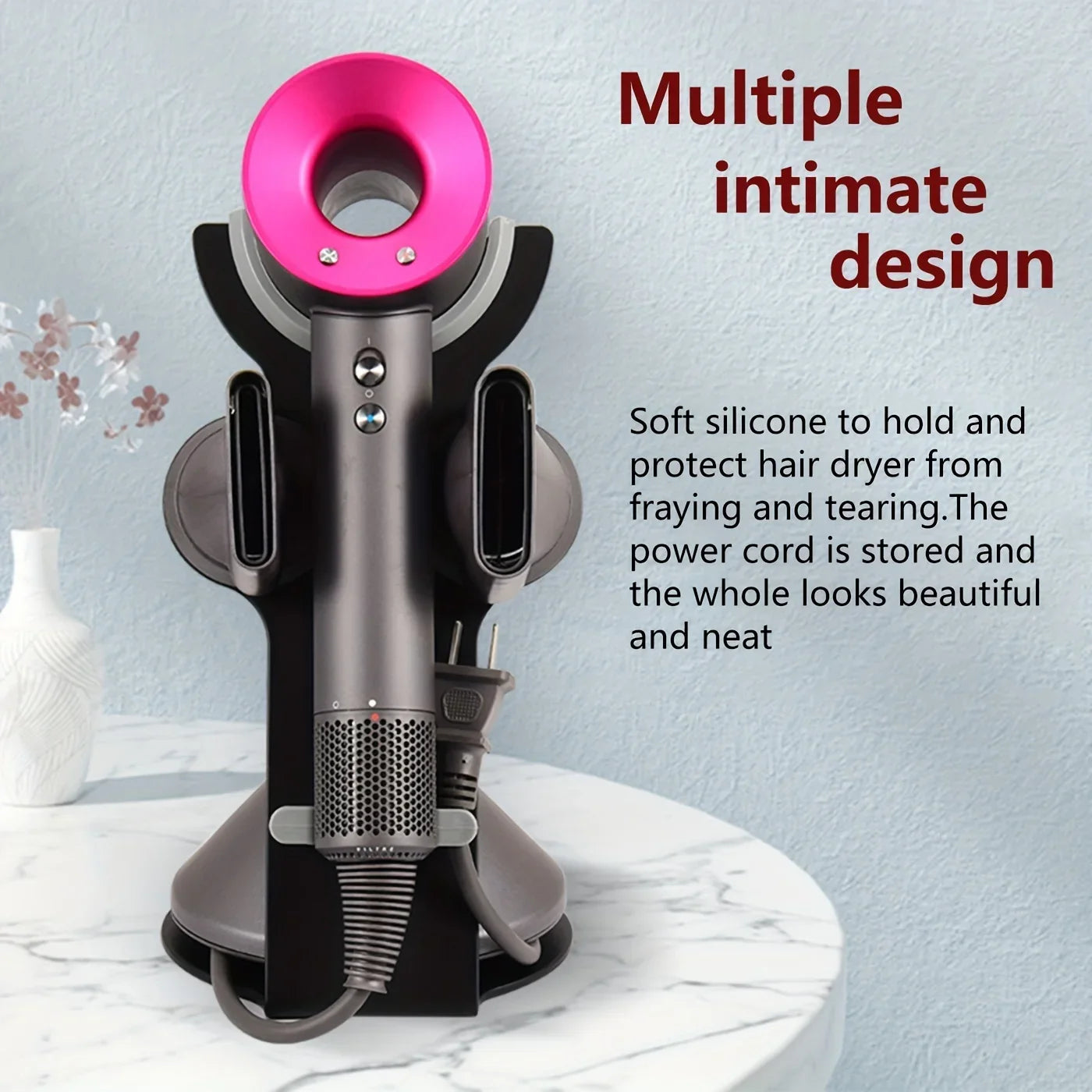 Bathroom Organizer for Dyson Supersonic Hair Dryer – Magnetic Stand & Storage Rack