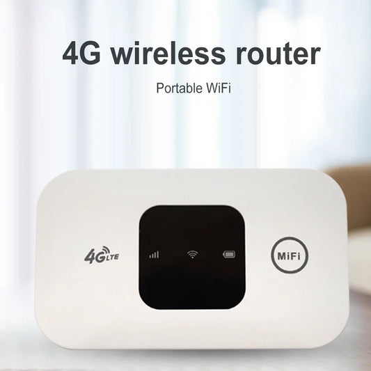 150Mbps 4G Mobile Hotspot – Portable Pocket WiFi Router with SIM Card Slot & 2100mAh Battery for Wide Coverage