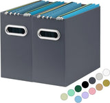 Collapsible File Organizer Box – 2-Pack Portable Storage with Handle for Office & Home (Pink) 📁