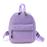Women’s Preppy Style Nylon Mini Backpack – Solid Color School & Travel Rucksack