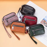 Women’s Genuine Leather Short Wallet – Large-Capacity Cowhide Purse, Female Clutch Handbag & Coin Holder