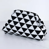 Knitted Contrast-Color Crochet Clutch Bag – Small Handbag & Wristlet for Women’s Summer Beach Style