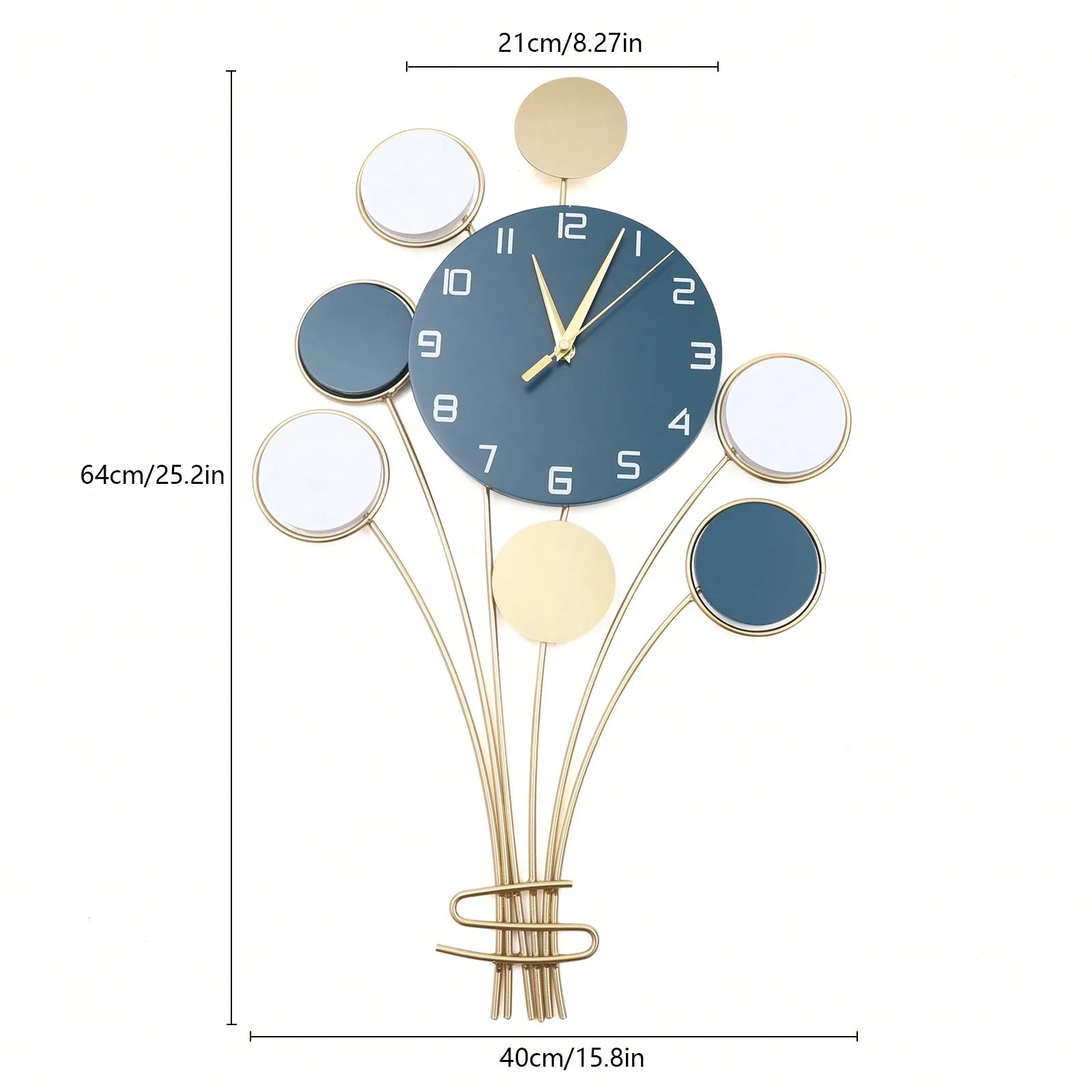 Large Wall Clock – Silent Battery Operated Hot Air Balloon Design, No-Drill Installation 🕒🎈