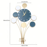 Large Wall Clock – Silent Battery Operated Hot Air Balloon Design, No-Drill Installation 🕒🎈