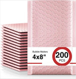200 Pack Waterproof Padded Envelopes – 4″×8″ Self-Seal Foam Mailers for Secure Shipping & Packaging