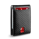 Slim Leather Wallet for Men – RFID Blocking Bifold Front Pocket Wallet with Money Clip & Minimalist Card Holder Design