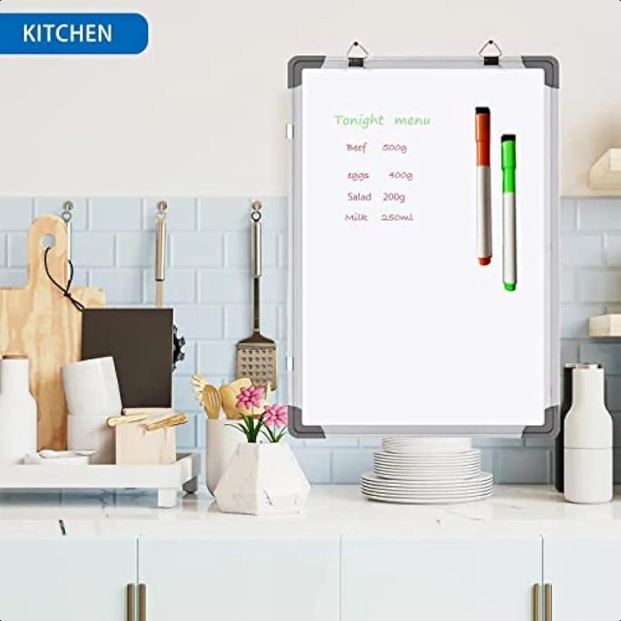 16″×12″ Portable Magnetic Dry Erase Whiteboard – Includes 8 Markers & 6 Magnets 🧲🖊️