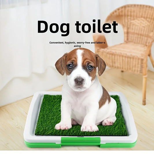 Reusable Silicone & PP Dog Potty Training Pad – Leak-Proof Indoor Pet Toilet with Grass Surface for Easy Cleaning & Hygiene
