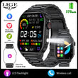 LIGE Smart Watch for Men – 2.01” HD Military Sport Smartwatch with Bluetooth Call, Health Monitor, LED Flashlight & Waterproof Design