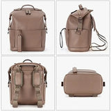 Large Capacity PU Leather Mommy Bag Backpack with Changing Pad – Multifunction Mom & Baby Stroller Bag