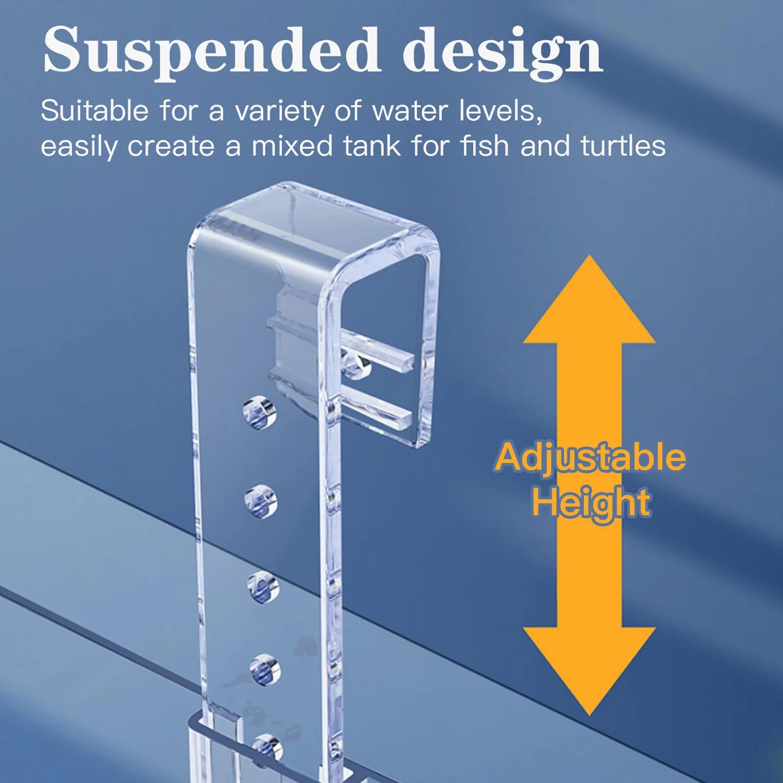 Hanging Turtle Basking Platform – Aquatic Reptile Ramp Dock with Adjustable Telescopic Clasp for Turtle Tanks