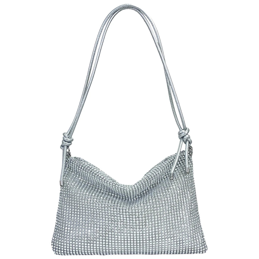 Women’s Sparkle Glitter Tote & Sling Bag – Elegant Zipper Satchel with Adjustable Strap