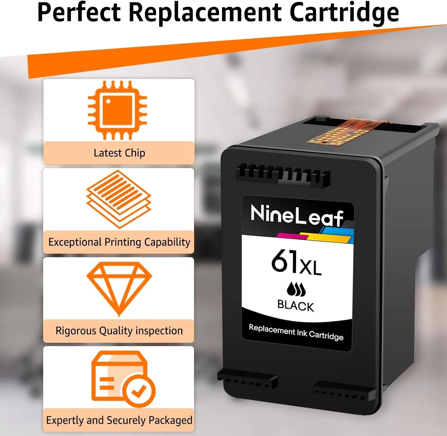 Nineleaf High-Yield 61XL Ink Cartridge Set – Compatible with HP Envy & OfficeJet Printers