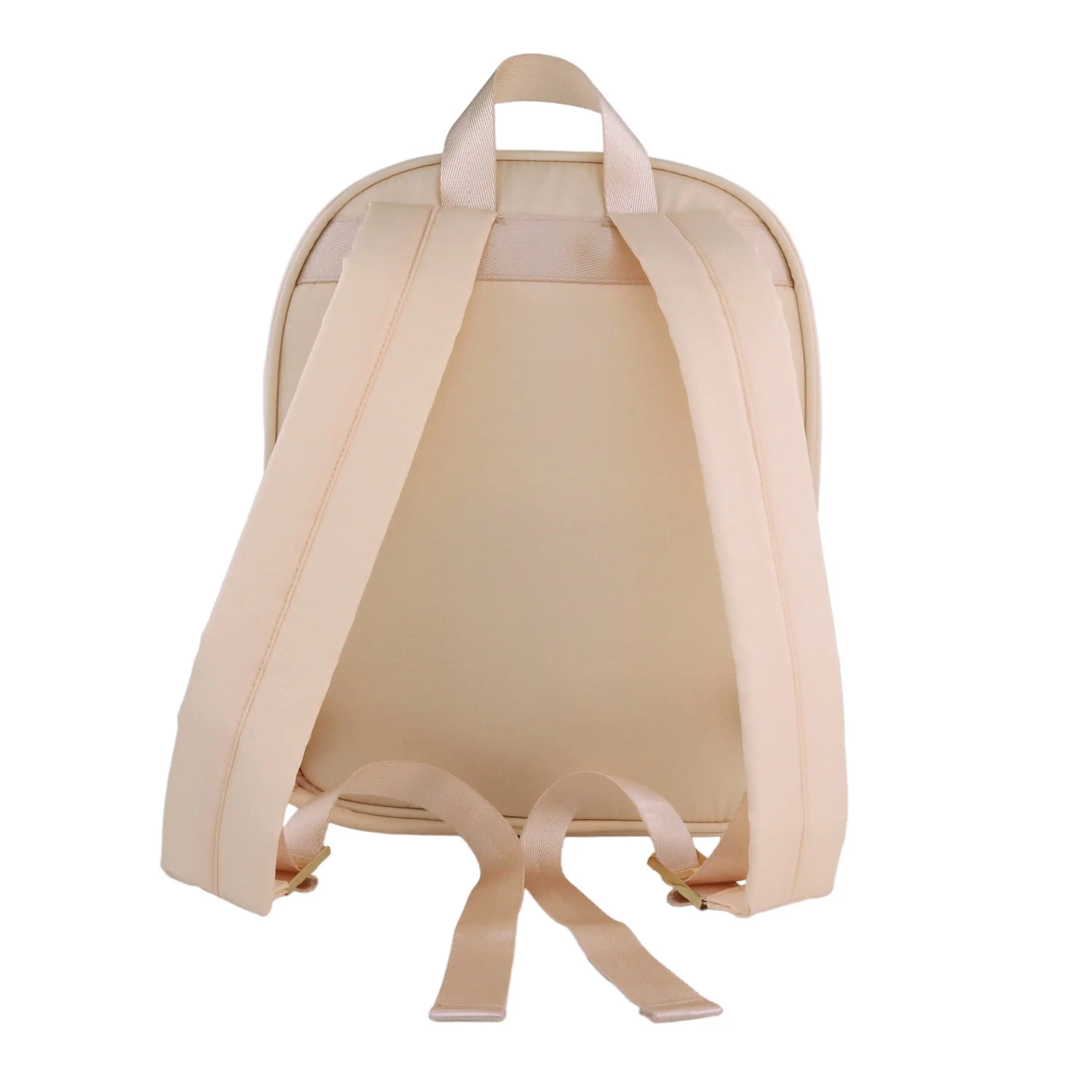 Tan Customizable Nylon Backpack – Spacious Travel & School Everyday Bag